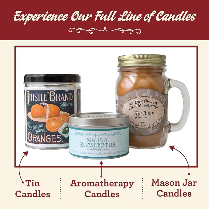 Our Own Candle Company, French Vanilla Scented Mason Jar Candle, 100 Hour Burn - Image 3