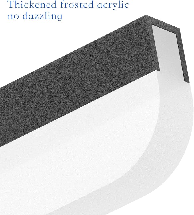 Ralbay Modern LED Black Vanity Light 24inch 24W Frosted Aluminum LED Matte - Image 7