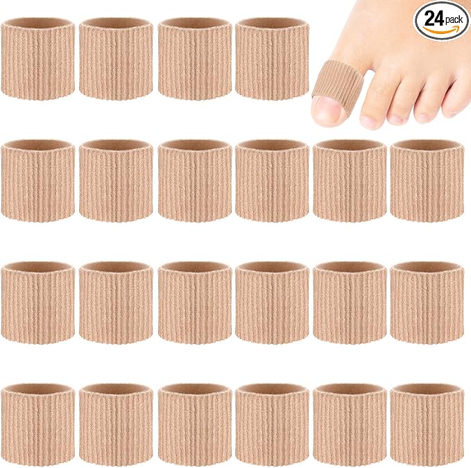 Blulu 24 Pieces Toe Tubes 0.98 Inches Cushion Tube Corn Pads by Blulu