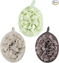 Boao 3 Pcs Bath Shower Pouf Sponge Mesh Pouf Shower Ball Exfoliating Body by Boao