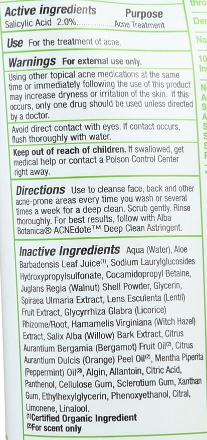 Alba Botanica Acnedote Maximum Strength Face & Body Scrub - Image 4
