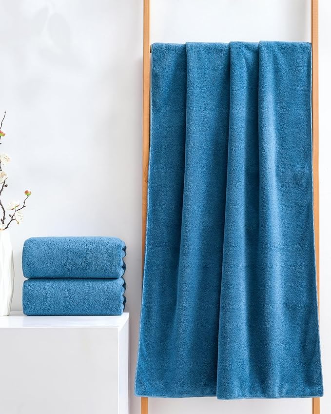 Lumimi Towels 6 Piece Soft Microfiber Bath Towel Set Salon Gym Yoga Travel - Image 7