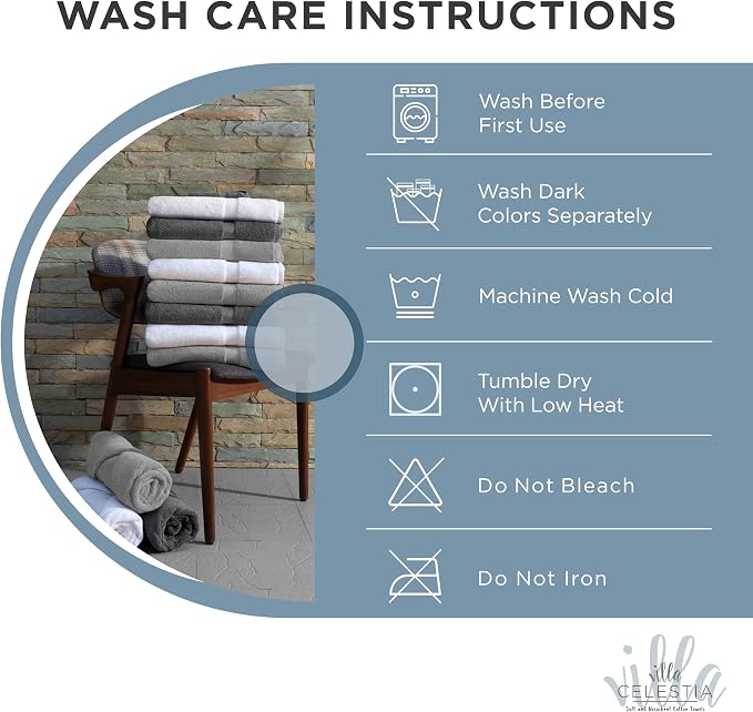100% Cotton Wash Cloth for face & Body Set of 12, Sustainable, Highly Absorbent - Image 6