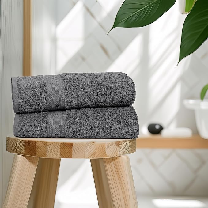 Commercial Bulk Pack of 12 Small Bath Towels – 100% Cotton Terry 24" x 46" – - Image 5