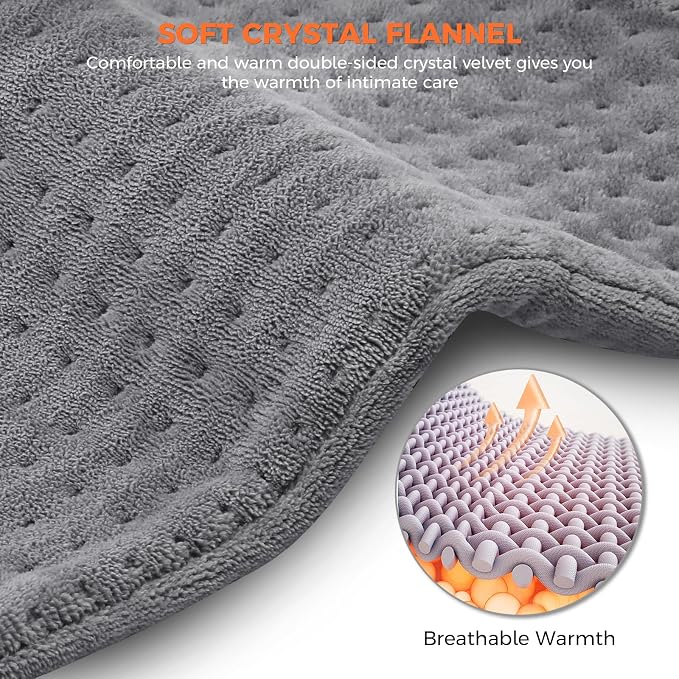 NOWWISH Heating Pad for Back Pain Relief & Period Cramps, 12x24 Inches Electric - Image 4