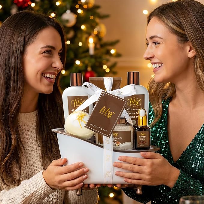 Mothers Day Gifts for Mom, Gifts for Women, 7-Piece Coconut Vanilla Bath and - Image 6