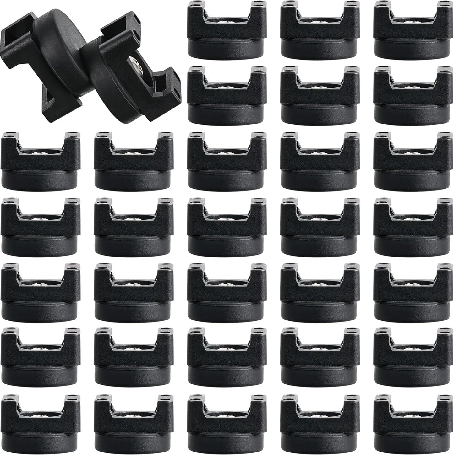 Yookeer Magnetic Zip Tie Mount Base Black Magnetic Cable Clips Wire Holder Multipurpose Cable Ties Management Base Electrical Supplies for Wire