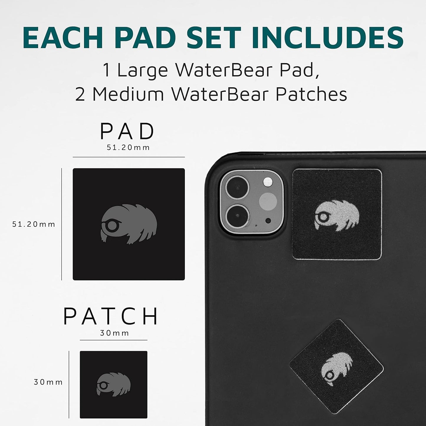 KUVRD Waterbear - Universal Screen Cleaners - Teeny Tiny Cleaning Tools for Your Lenses & Screens - Single Pad Set