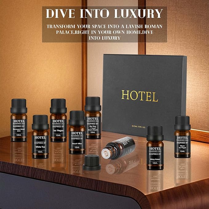 Hotel Collection Diffuser Essential Oil Gift Set, Hotel Scents - Image 6