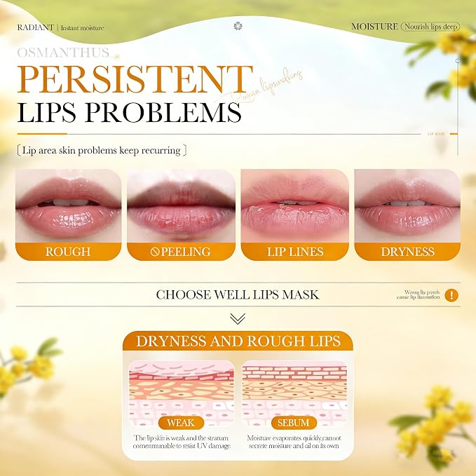AKARY 5Pcs Osmanthus Nourish and Tender Lip Mask, Hydration Fragrance + - Image 7