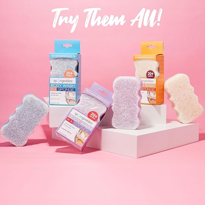Spongeables Body Wash in a 20+ Wash Sponge, Pomegranate Punch - Image 6