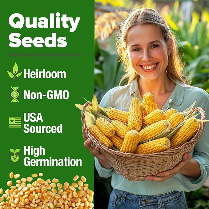 HOME GROWN Golden Bantam Sweet Corn Seeds 100+ Heirloom Non-GMO Seeds - Image 2