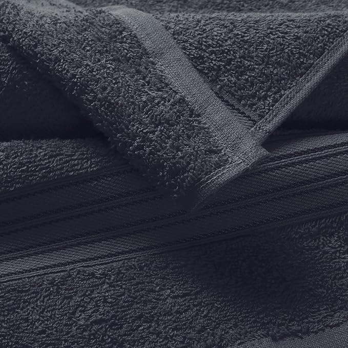 BOUTIQUO Cotton 2 Pack Bath Towel Set 28x55, Eco-Friendly Large Bath Towels - Image 2