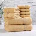 Superior Egyptian Cotton 8-Piece Towel Set, Guest Bath Decor Essentials by SUPERIOR