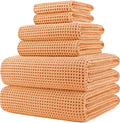 POLYTE 430 GSM Microfiber Quick Dry Lint Free Oversize Bath Towel Set, 6 Piece by Polyte
