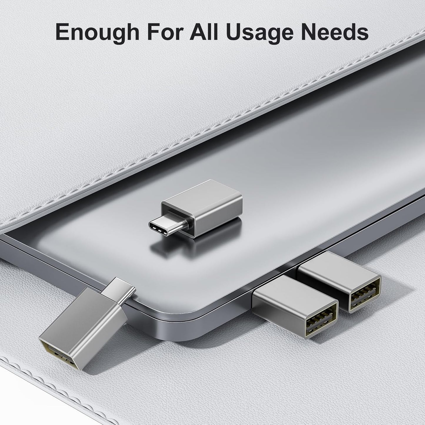 Elebase USB C Adapter for New iPhone 16 4Pack,USBC Male to USB 3.0 Female Adapter,Type C Thunderbolt 4 OTG Converter for Receivers Dongles,Hard Disk,Printers,Camera,Tablet,Laptop,Microsoft Surface