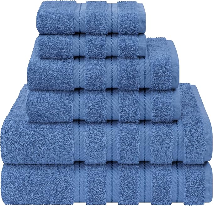 American Soft Linen Luxury 6 Piece Towel Set, 2 Bath Towels 2 Hand Towel 2 by AmericanSoftLinen