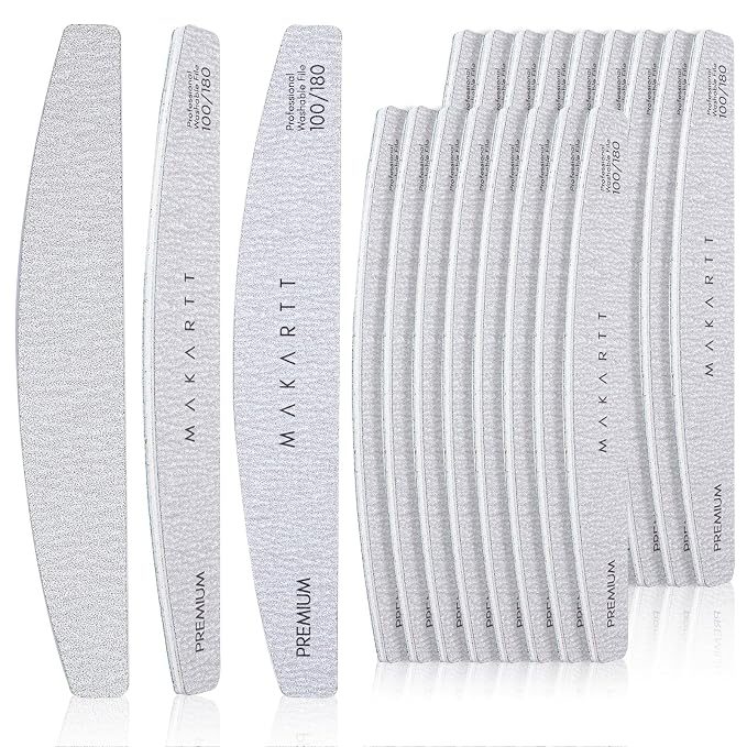 Makartt Nail File, 100/180 Grit 20 Pcs Nail Files by Makartt