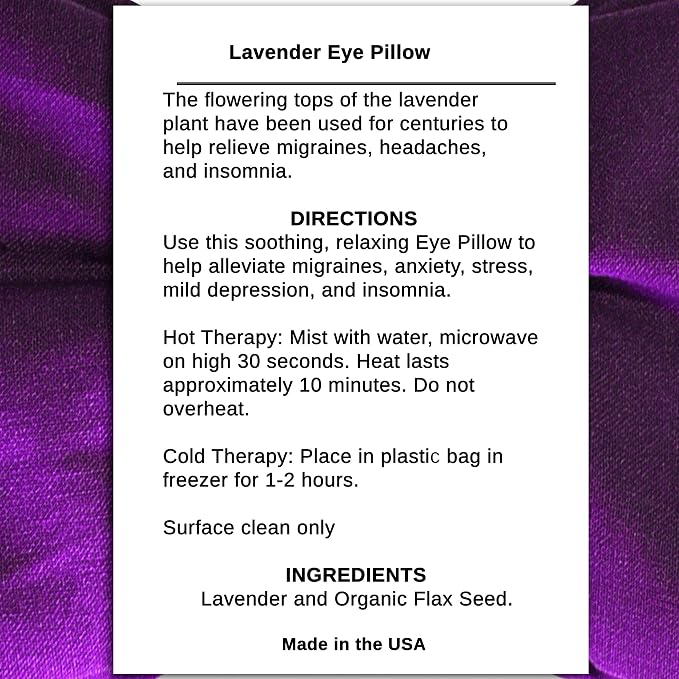 Silk Eye Pillow- Lavender Eye Pillow - Image 5