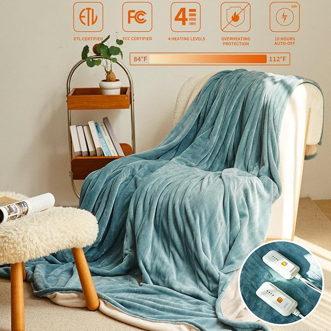 JET'S HOME Heated Blanket Queen 84"x90" - Image 2