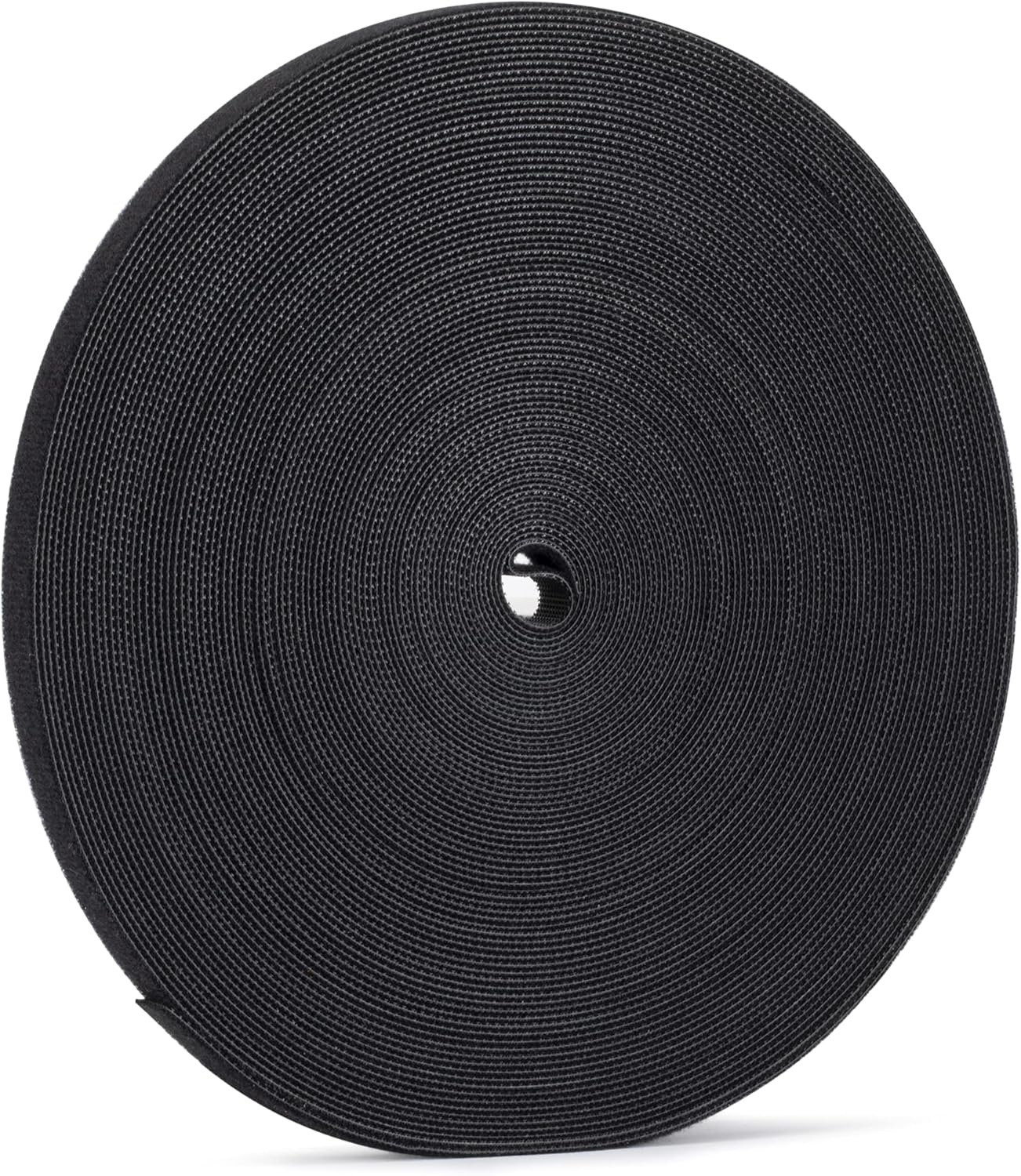 Xnakko 1cm Double Sided Hook and Loop Fastening Tape Reusable Cable Ties Nylon Fastening Tape Wire Manager for Home, Office (Black, 25Yard)