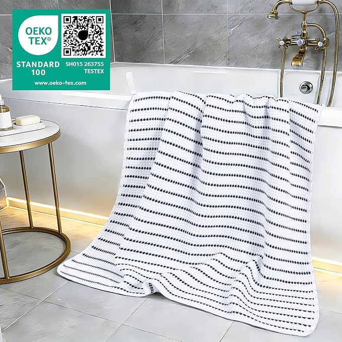 POLYTE 430 GSM Microfiber Oversize Quick Dry Lint Free Bath Towel, 60 x 30 in - Image 5