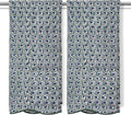 Ridhi Block Print Basil Green Cotton Spa/Beach Towel 27"x54" Set of 2 Handmade by Ridhi