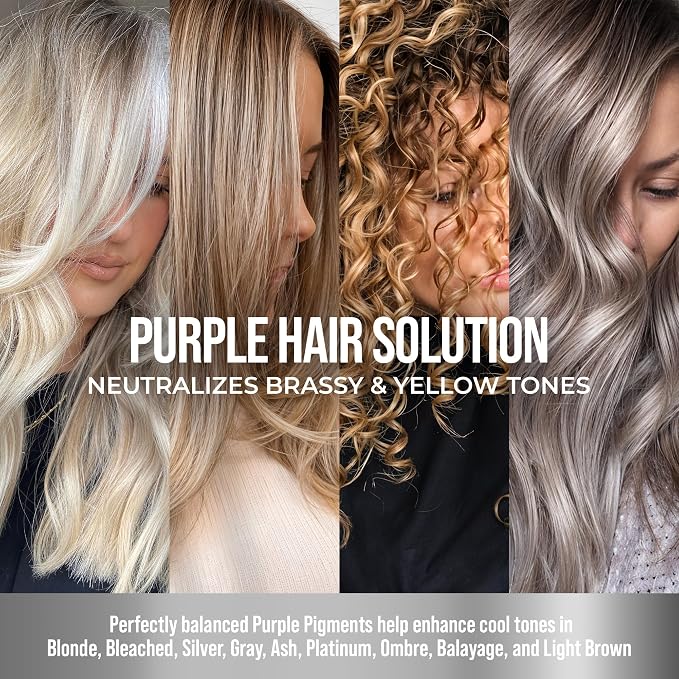 SUNATORIA Purple Hair Mask for Blonde & Bleached Hair, 2-in-1 Keratin Toning - Image 5