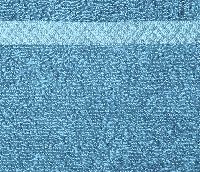 Amazon Basics Soft Cotton Washcloths, Lake Blue - Image 3