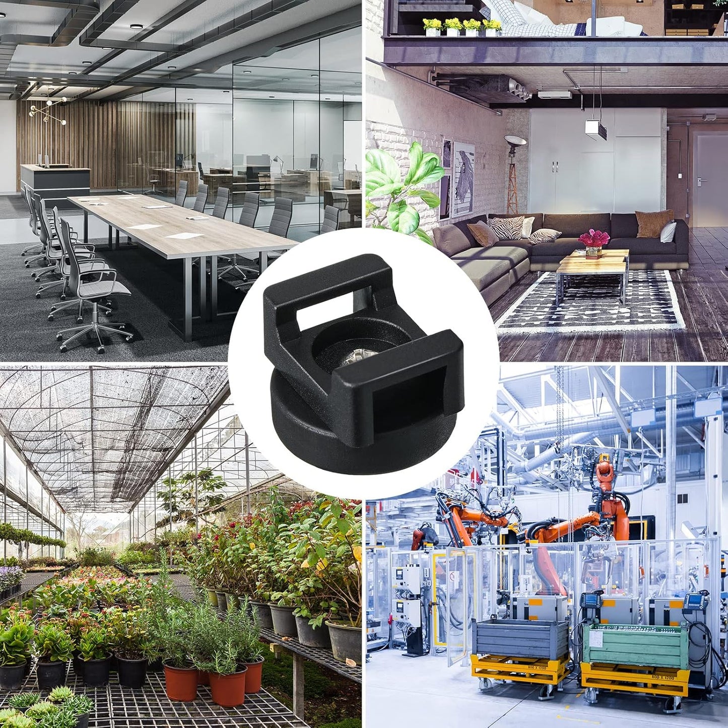 Yookeer 250 Pieces Magnetic Zip Tie Mount Multipurpose Cable Holder Magnets Magnetic Wire Management Bases with Heavy Duty Zip, Mount Nylon Cable Ties in Total (22 mm)