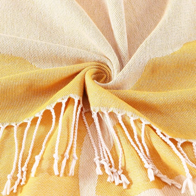 Genovega Oversized Cotton Turkish Beach Towels 72"x36" Lightweight Quick Dry - Image 5
