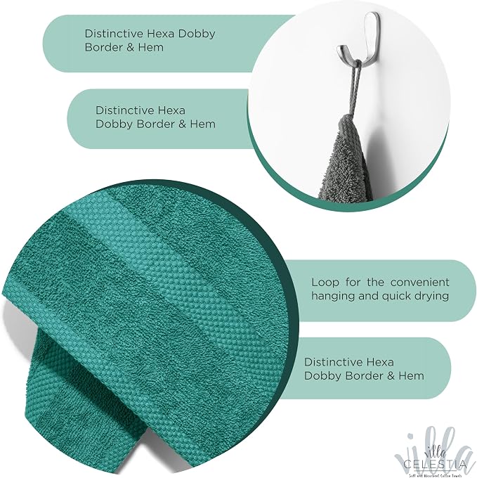 100% Cotton Wash Cloth for face & Body Set of 6, Sustainable, Highly Absorbent - Image 4
