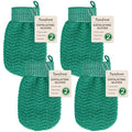Exfoliating Gloves 2 Pack, Wave Texture Exfoliating Mitt by FUNDREM