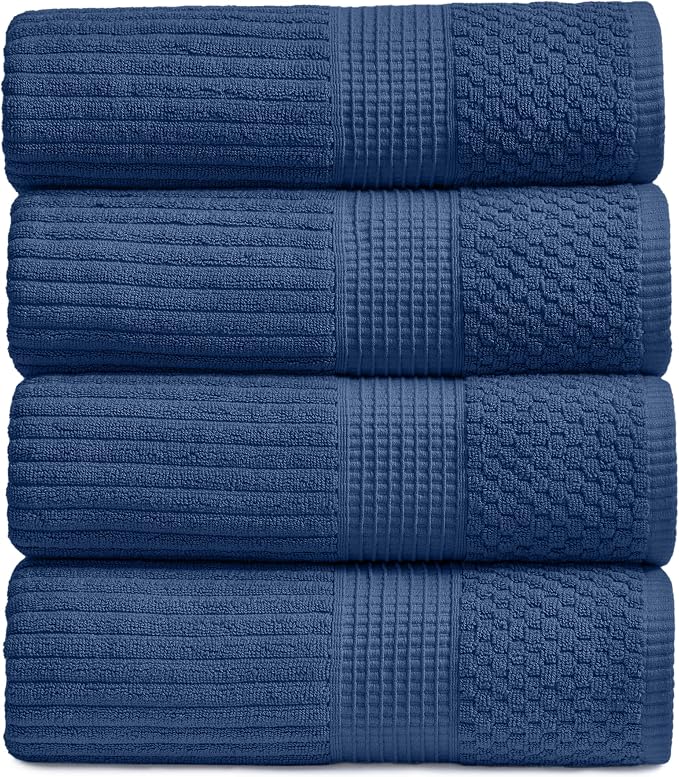 Springtree Home 100% Cotton Bath Towel Set of 4 | Super Soft & Absorbent by SpringtreeHome