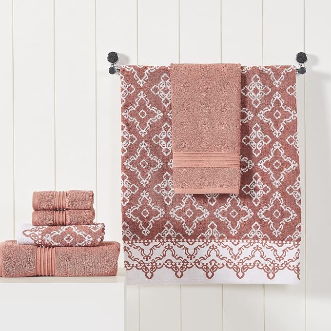 Modern Threads Charlize 6-Piece 100% Cotton Towel Set – Reversible Yarn Dyed - Image 2