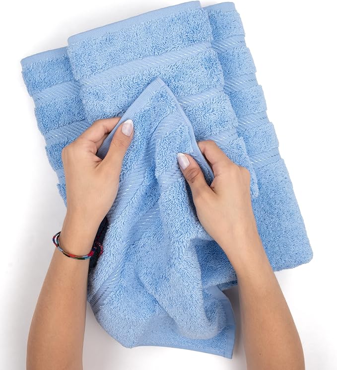 American Soft Linen Luxury 4 Piece Bath Towel Set, 600 GSM 100% Cotton Turkish - Image 5