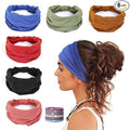 GiLi 6 Pack Wide Headbands for Women Non Slip Soft Elastic Hair Bands Yoga by GiLi