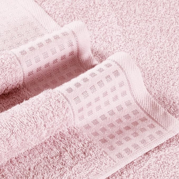 GLAMBURG 100% Cotton Ultra Soft 6 Pack Towel Set, Contains 2 Bath Towels 28x55 - Image 2