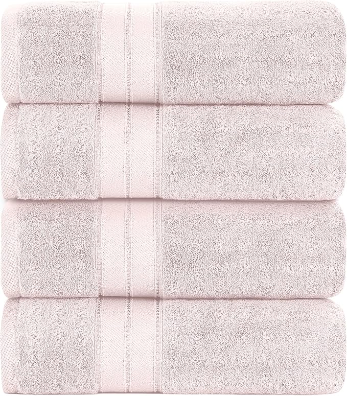 Modern Threads 4-Pack SpunLoft Bath Sheet Blush 35x66 - Image 2