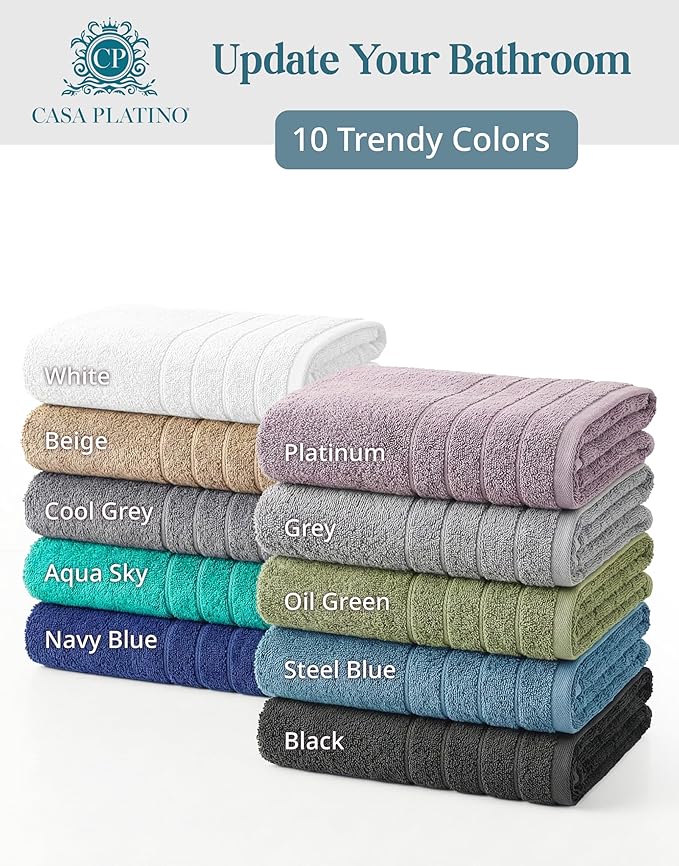 100% Mercerized Cotton Bathroom Towel Sets of 24 - Image 7