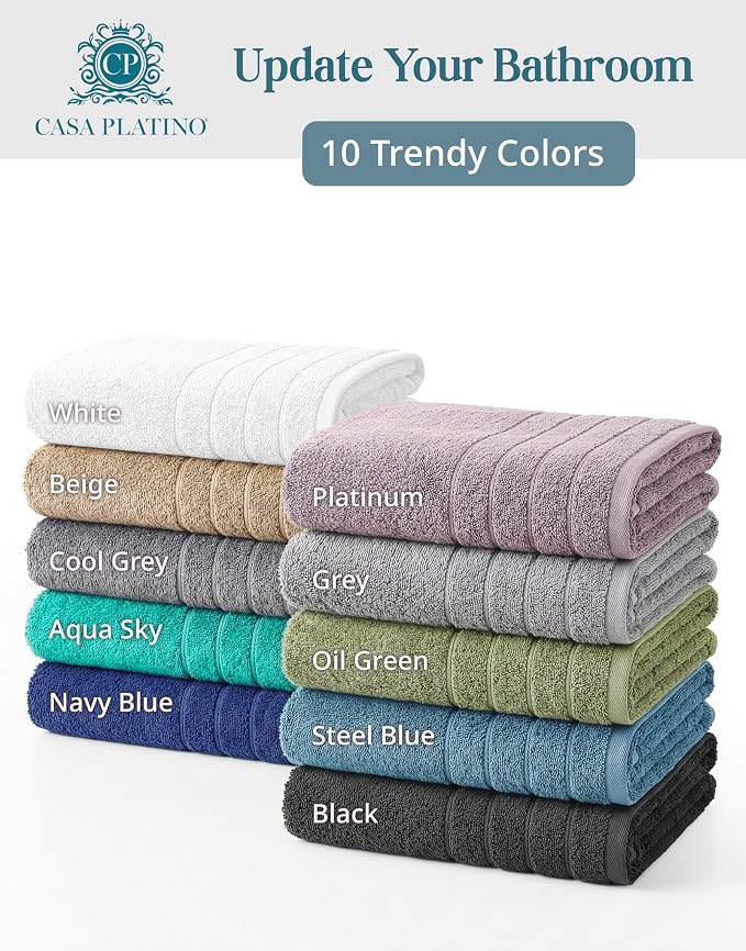 24-Piece Premium Bathroom Towel Sets – Ultra Soft 100% Cotton Towel, 2 Bath - Image 7