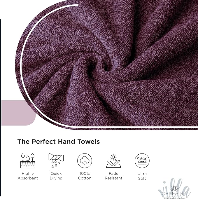 100% Cotton Bath Towel Set of 12-4 Bath Towels, 4 Hand Towels, 4 Wash Cloths - Image 4