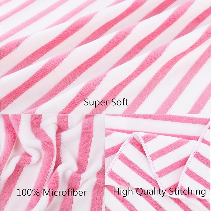 JML Microfiber Beach Towels Set of 6, Large Bath Towel Cabana Stripe- Absorbent - Image 3