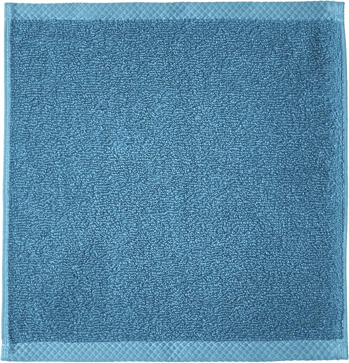 Amazon Basics Soft Cotton Washcloths, Lake Blue - Image 5