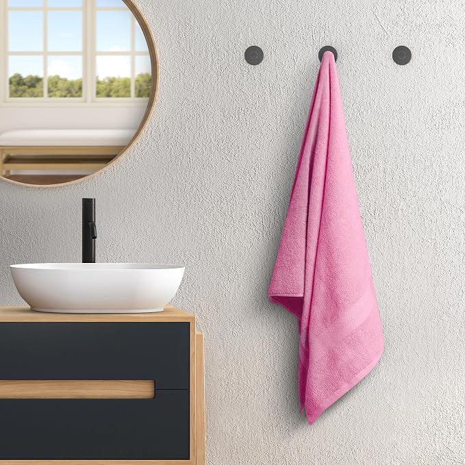Avalon Towels Pink Bath Towels Set of 4 pcs, 100% Cotton Towel Absorbent and - Image 4