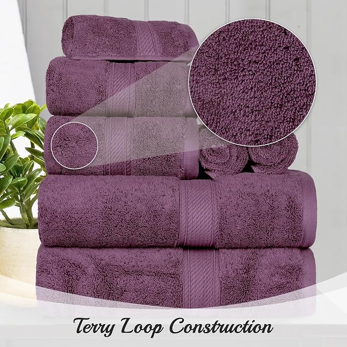 SUPERIOR Egyptian Cotton Pile Bath Sheet Set of 2, Ultra Soft Luxury Towels - Image 3
