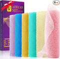 UJFQBH 6 Pieces African Net Sponge Long Bath Sponge Exfoliating Shower Body by BuyNow