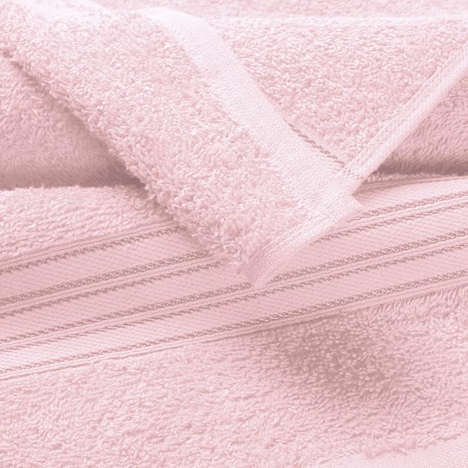 BOUTIQUO Ultra Soft 3 Pack Cotton Towel Set, Contains a Bath Towels 28x55 inch - Image 2