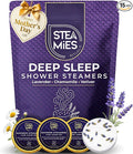 STEAMIES Shower Steamers Aromatherapy Deep Sleep 15 Pack – Premium Lavender by Steamies