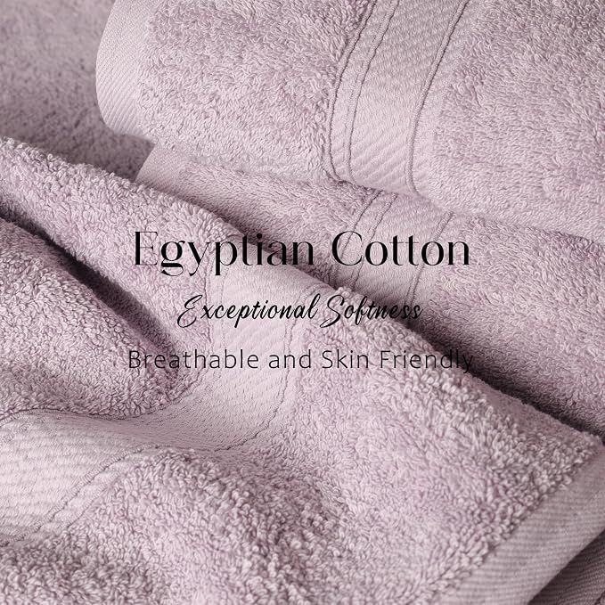 SUPERIOR Egyptian Cotton Pile Bath Towel Set of 2, Ultra Soft Luxury Towels - Image 5